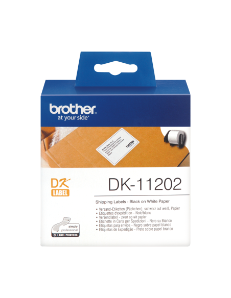 Brother - DK-11202 - Etiquettes d'expédition 62 x 100 mm  - 300 étiquettes 