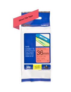 Brother - TZE-461 - Etiquettes - Noir sur Rouge 36 mm - Rouleau (3,6 cm x 8 m) - autocollant laminé 2