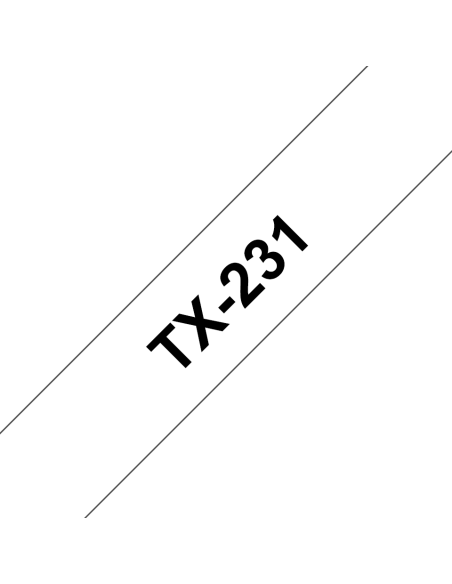 Brother - TX-231 - Ruban - Noir/Blanc 12mm