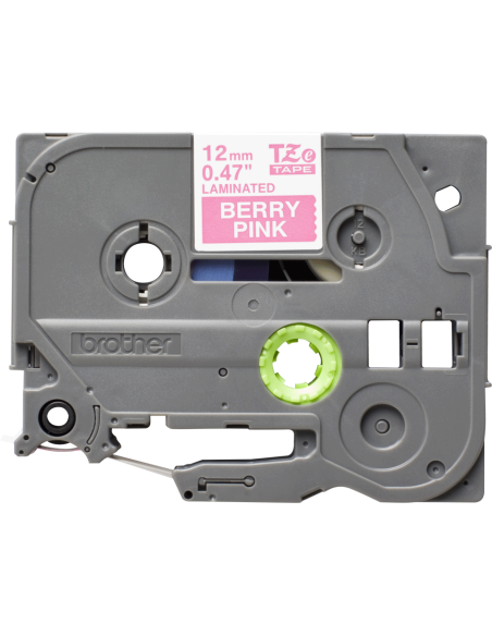 Brother - TZE-MQP35 - Etiquettes - Blanc sur Rose fuchsia - 12 mm - Rouleau (1,2 cm x 5 m)