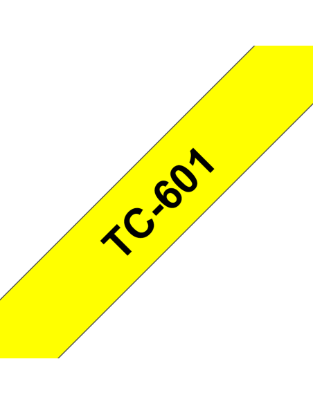 Brother - TC601 - Ruban - Noir/Jaune - 12 mm - laminé (7,7 m) 