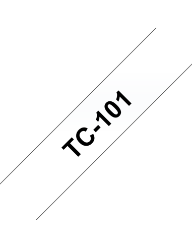 Brother - TC101 - Ruban - Noir/Transparent - 12mm - laminé