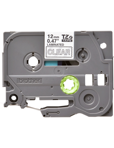 Brother - TZE-135 - Etiquettes - Blanc sur Transparent - Rouleau (12 mm x 8 m) - autocollant lamainé