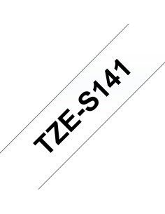 Brother - TZE-S141 - Etiquettes - Noir sur Transparent - 18 mm