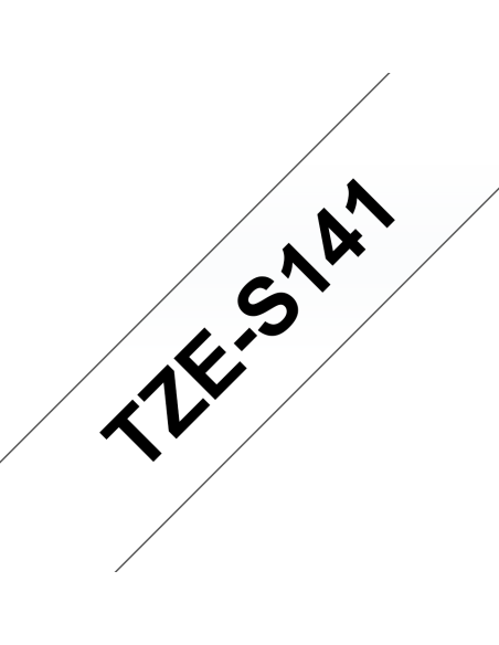 Brother - TZE-S141 - Etiquettes - Noir sur Transparent - 18 mm