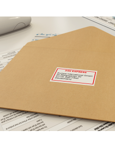 Brother - DK-22251 - Ruban papier continu - 62mm x 15.24m - Impression en rouge et noir