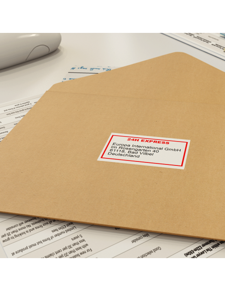 Brother - DK-22251 - Ruban papier continu - 62mm x 15.24m - Impression en rouge et noir