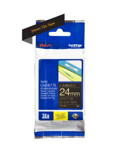 Brother - TZE-354 - Etiquettes - Or sur Noir - Rouleau (24 mm x 8 m) - autocollant laminé 2