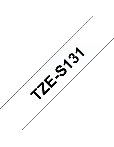 Brother - TZE-S131 - Etiquettes - Noir sur Transparent - 12 mm