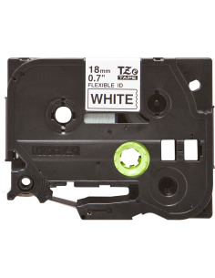 Brother - TZE-FX241 - Etiquettes - Noir sur Blanc 18 mm - Rouleau (1,8 cm x 8 m) - laminé flexi ID 2