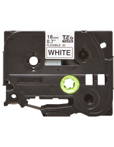 Brother - TZE-FX241 - Etiquettes - Noir sur Blanc 18 mm - Rouleau (1,8 cm x 8 m) - laminé flexi ID