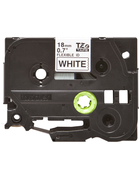 Brother - TZE-FX241 - Etiquettes - Noir sur Blanc 18 mm - Rouleau (1,8 cm x 8 m) - laminé flexi ID