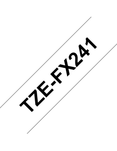 Brother - TZE-FX241 - Etiquettes - Noir sur Blanc 18 mm - Rouleau (1,8 cm x 8 m) - laminé flexi ID