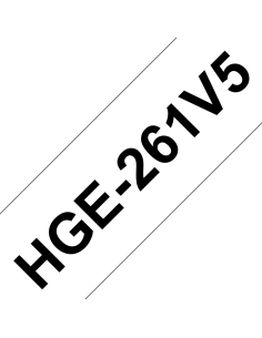 Brother - Hge-261V5 - 36mm Ruban High-Grade noir / blanc laminé (8 m)