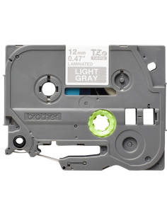 Brother - TZE-MQL35 - Etiquettes - Blanc sur  Gris Clair mat - Rouleau (1,2 cm x 5 m) - métallique laminé 2