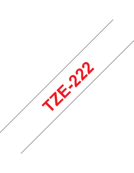 Brother - TZE-222 - Etiquettes - Rouge sur Blanc - Rouleau (9 mm x 8 m) - autocollant lamainé