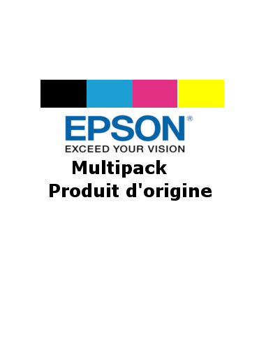 Epson - C13T07154012 - T0715 - Cartouche d'encre multi pack Bk,C,M,Y, - 7,4ml+3x5,5ml - produit d'origine