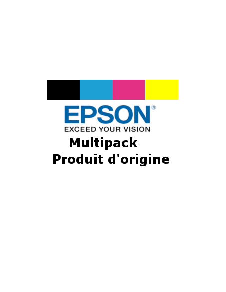 Epson - C13T07154012 - T0715 - Cartouche d'encre multi pack Bk,C,M,Y, - 7,4ml+3x5,5ml - produit d'origine