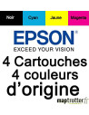 Epson - 502 - Pack de 4 Cartouches d'encre : noir, cyan magenta, jaune - Série jumelles - C13T02V64010
