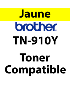 TN-910Y - Toner Maptrotter compatible Brother - jaune - 9 000 pages - Référence : RE19011408 