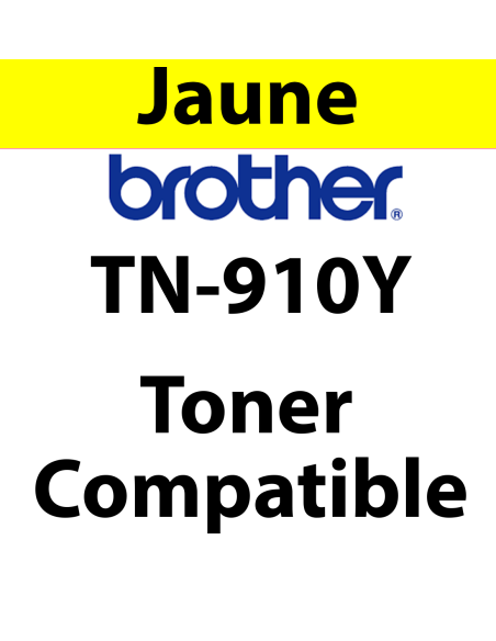 TN-910Y - Toner Maptrotter compatible Brother - jaune - 9 000 pages - Référence : RE19011408 