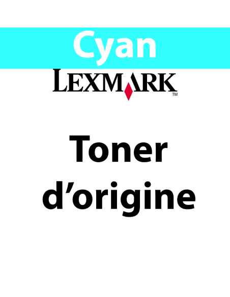 Lexmark - 74C2HC0 - Toner cyan - produit d'origine - 16 000 pages  