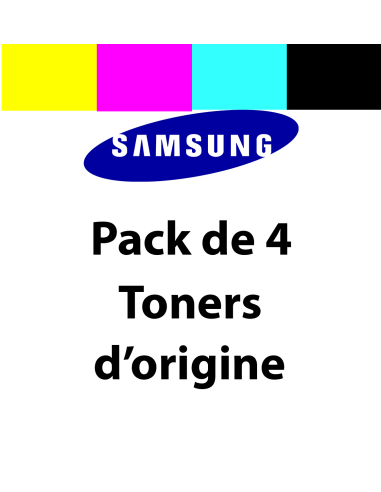 Samsung - CLT-P404C - SU365A - Pack 4 toners  noir, cyan, magenta, jaune - produit d'origine 4x1 000 pages 