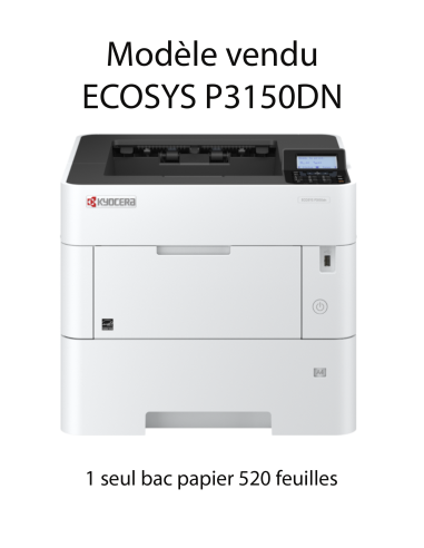 Kyocera - ECOSYS P3150DN - Imprimante noir et blanc - A4 - recto verso - réseau - 50 ppm 