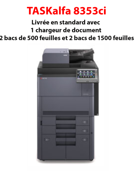 Kyocera - TASKalfa 8353ci - Multifonctions (impression, copie, scan) laser - couleur - A3, écran tactile - Chargeur de documents