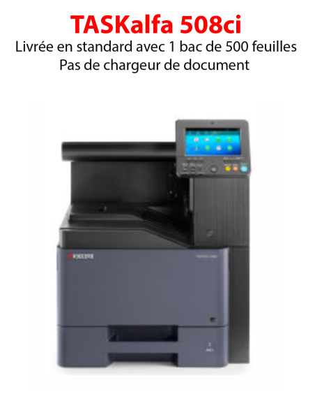 Kyocera - TASKalfa 508ci - Multifonctions (impression, copie, scan) laser - couleur - A3, écran tactile - chargeur en option - 5