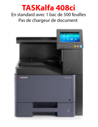 Kyocera - TASKalfa 408ci - Multifonctions (impression, copie, scan) laser - couleur - A3, écran tactile - chargeur en option - 4
