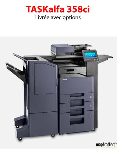 Kyocera - TASKalfa 358ci - Imprimante multifonctions (impression, copie, scan) A4, couleur, (i) écran tactile, chargeur en optio