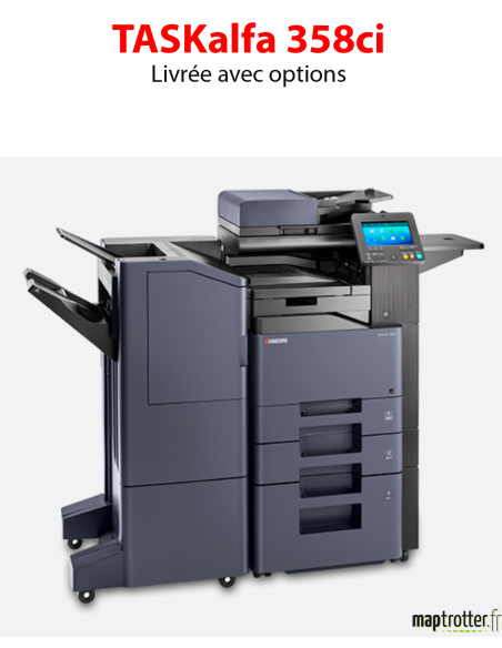 Kyocera - TASKalfa 358ci - Imprimante multifonctions (impression, copie, scan) A4, couleur, (i) écran tactile, chargeur en optio