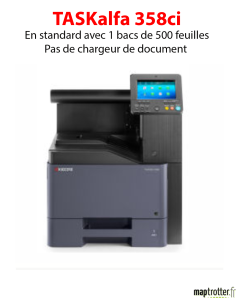 Kyocera - TASKalfa 358ci - Imprimante multifonctions (impression, copie, scan) A4, couleur, (i) écran tactile, chargeur en optio