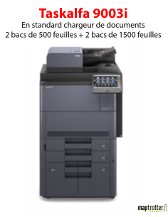 Kyocera - TASKalfa 9003i - Multifonctions (impression, copie, scan) laser - noir et blanc - A3, écran tactile - chargeur DSPF en