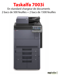 Kyocera - TASKalfa 7003i - Multifonctions (impression, copie, scan) laser - noir et blanc - A3, écran tactile - chargeur DSPF en