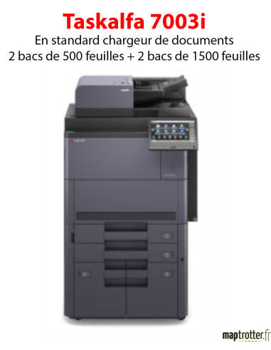 Kyocera - TASKalfa 7003i - Multifonctions (impression, copie, scan) laser - noir et blanc - A3, écran tactile - chargeur DSPF en
