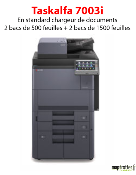 Kyocera - TASKalfa 7003i - Multifonctions (impression, copie, scan) laser - noir et blanc - A3, écran tactile - chargeur DSPF en