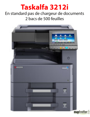 Kyocera - TASKalfa 3212i - Multifonctions - laser - noir et blanc - A3, écran tactile - chargeur en option - 32 ppm 