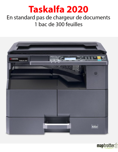 Kyocera - TASKalfa 2020 - Multifonction Multifonctions (impression, copie, scan) laser - noir et blanc - A3, chargeur de documen