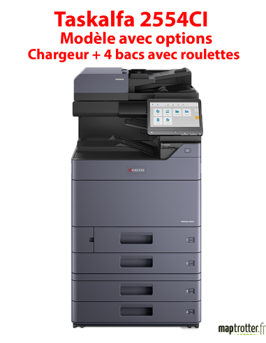 Kyocera - TASKalfa 2554ci - Multifonctions (impression, copie, scan) laser - couleur - A3, écran tactile - 2 bacs de 500 feuille