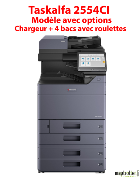 Kyocera - TASKalfa 2554ci - Multifonctions (impression, copie, scan) laser - couleur - A3, écran tactile - 2 bacs de 500 feuille