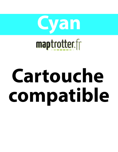 CN626AE - Cartouche cyan Maptrotter compatible HP - 6 600 pages 