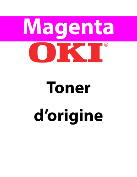OKI - 09006128 - Toner magenta, produit d'origine, 6 000 pages  