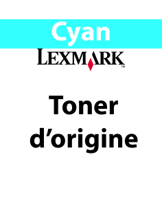Lexmark - 71C0H20 - Toner cyan - produit d'origine - 10 500 pages 