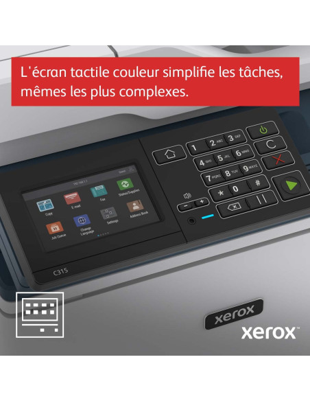 Xerox - C315V_DNI - Multifonction, impression, copie, scan, fax, laser, couleur, A4, Recto verso en impression, copie, scan (un 