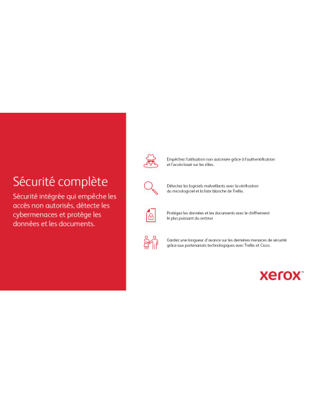 Xerox - B625V/DN - Multifonction, impression, copie, scan, fax, laser, noir et blanc, A4, recto verso en impression, copie, scan, chargeur DSPF, réseau, 61 ppm