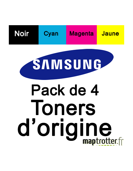 Samsung - CLT-P404C - Rainbow kit toners noir/cyan/magenta/jaune - produit d'origine - 1500 pages noir - 1000 pages couleur
