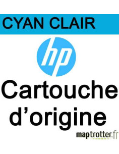 HP - C9470A - 91 - Cartouche d'encre cyan clair - produit d'origine - 775 ml